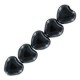 Czech Hearts beads Perlen 6mm Jet 23980